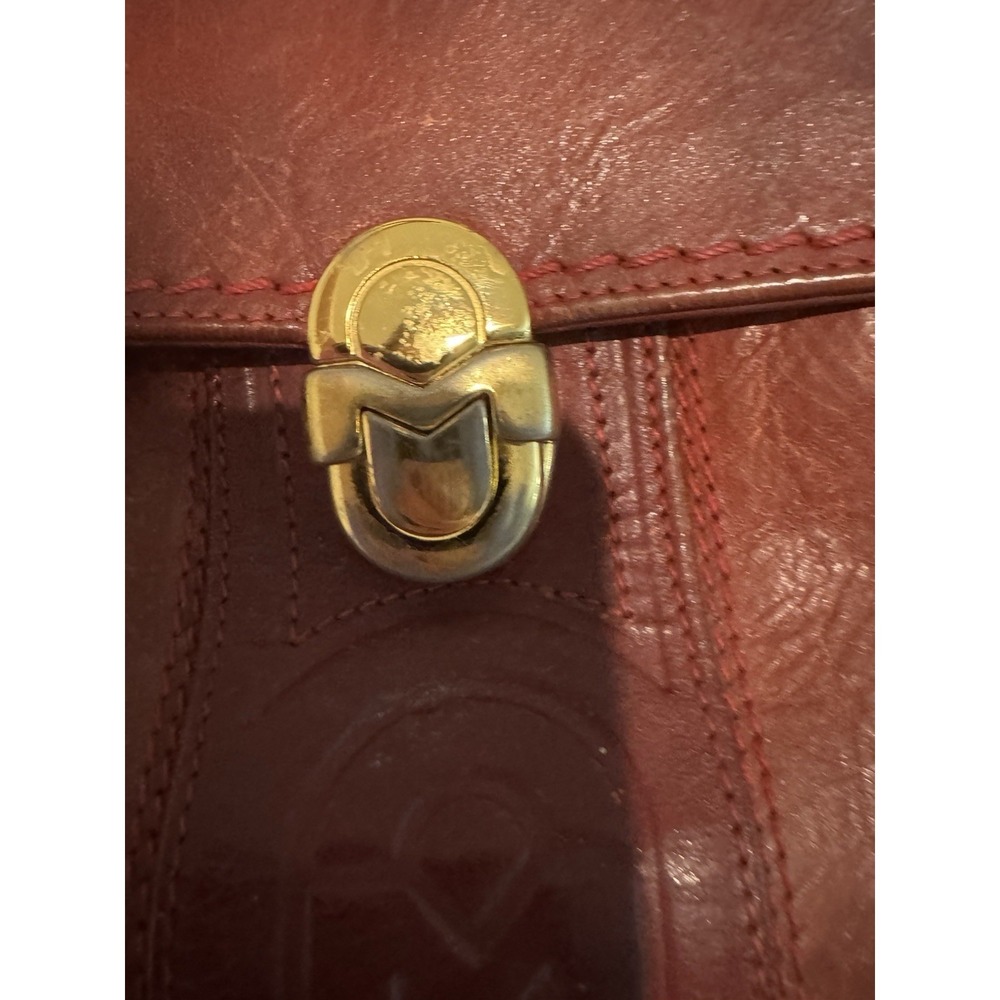 Vintage Marino Orlandi Italian Cognac Leather Large Shoulder Bag - Picture 7 of 16